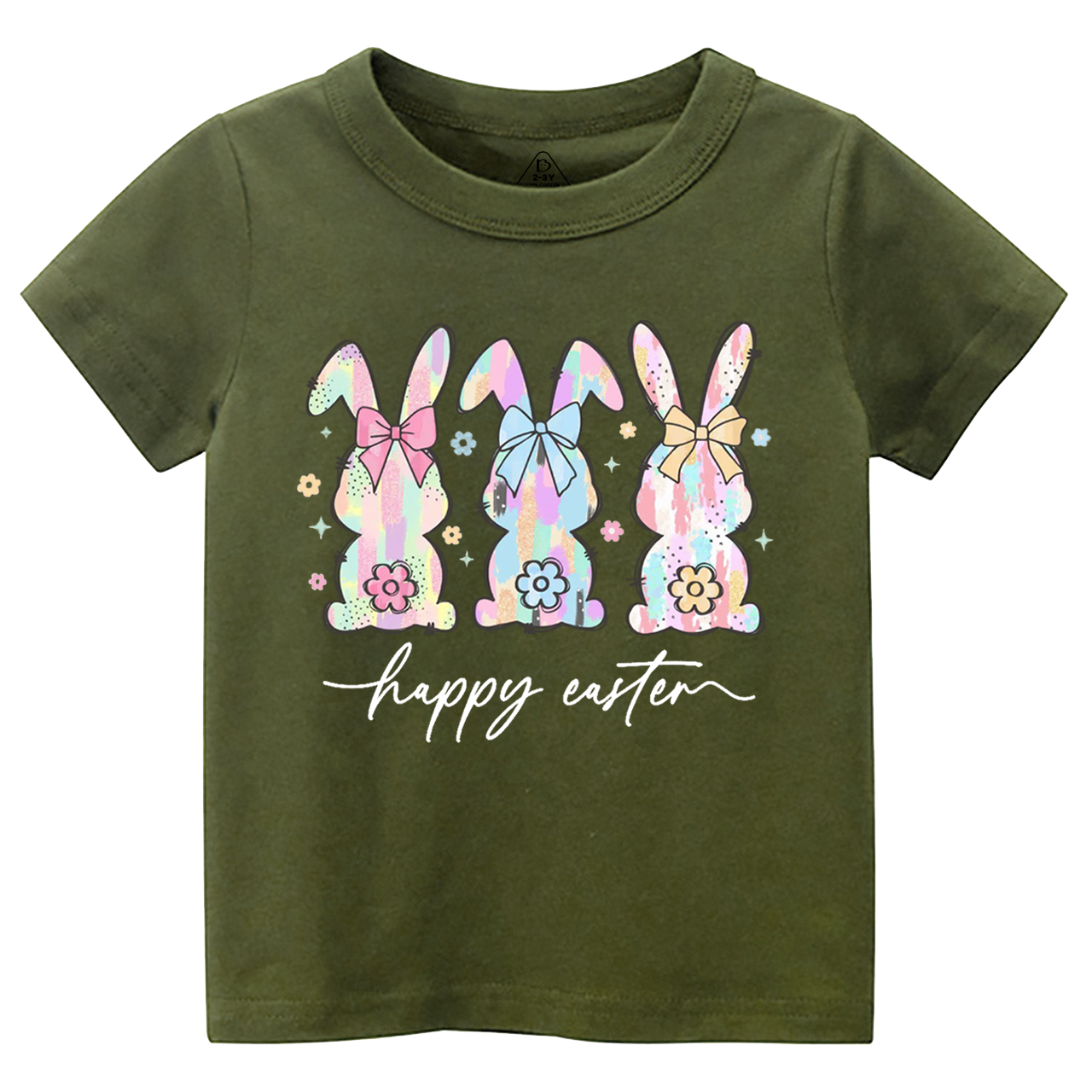 Colorful Easter Bunny Trio Toddler&Kid's Tees Beepumpkin