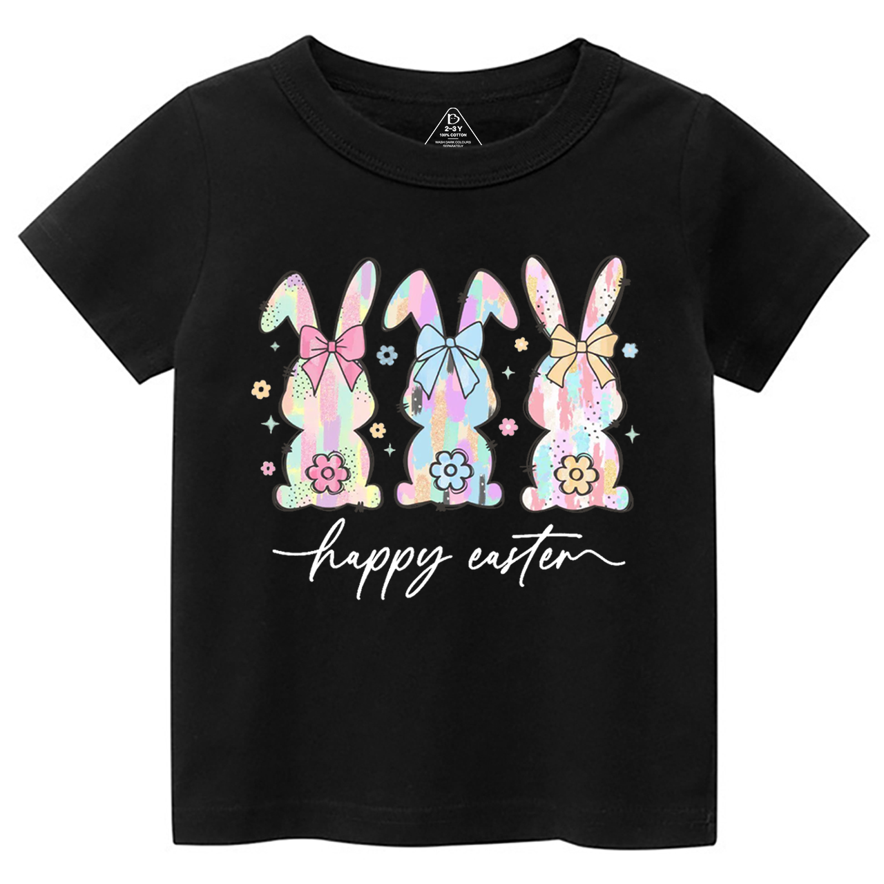Colorful Easter Bunny Trio Toddler&Kid's Tees Beepumpkin