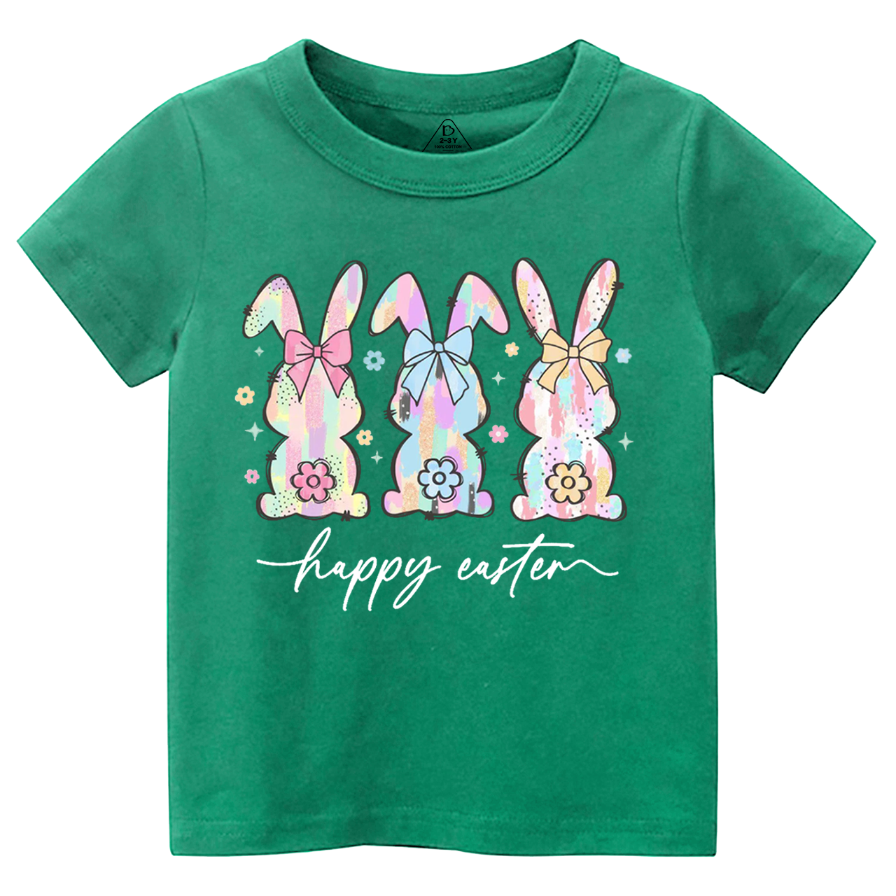 Colorful Easter Bunny Trio Toddler&Kid's Tees Beepumpkin
