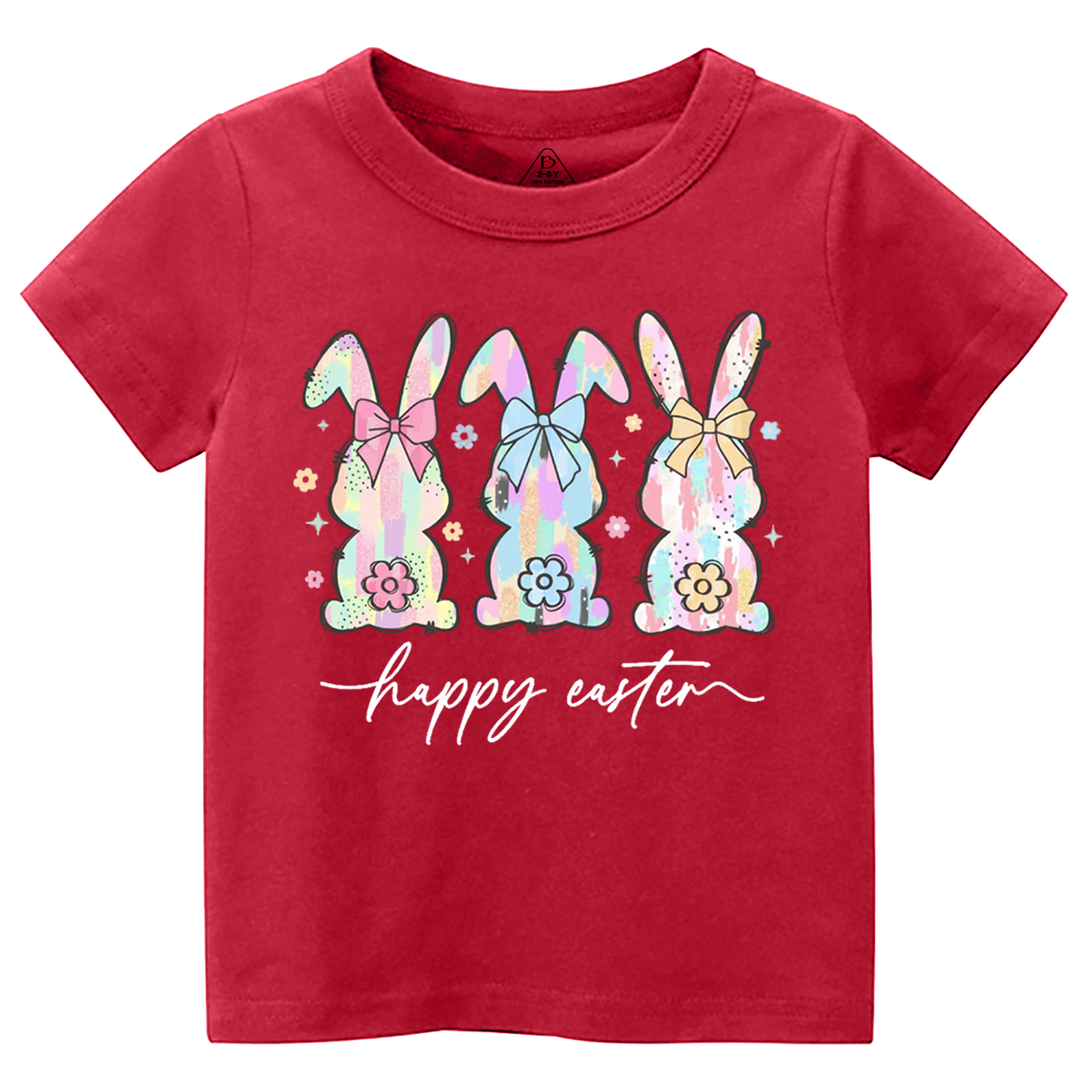 Colorful Easter Bunny Trio Toddler&Kid's Tees Beepumpkin