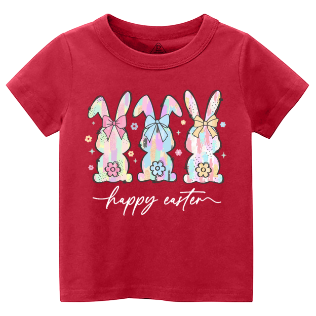 Colorful Easter Bunny Trio Toddler&Kid's Tees Beepumpkin