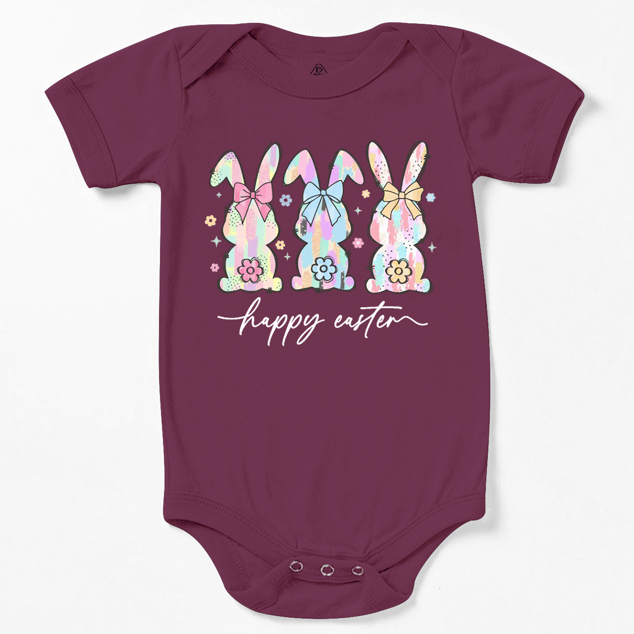 Colorful Easter Bunny Trio Bodysuit Beepumpkin