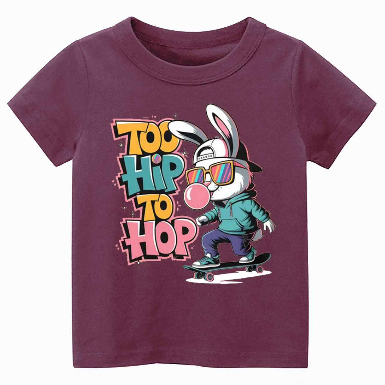 Skateboarding Bunny Toddler&Kid's Tees Beepumpkin