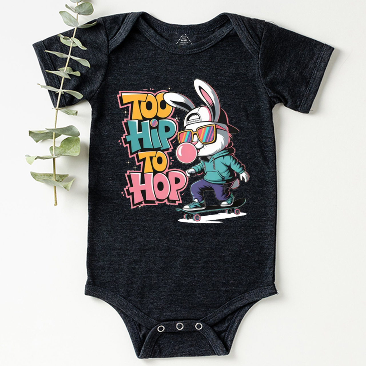 Skateboarding Bunny Bodysuit Beepumpkin