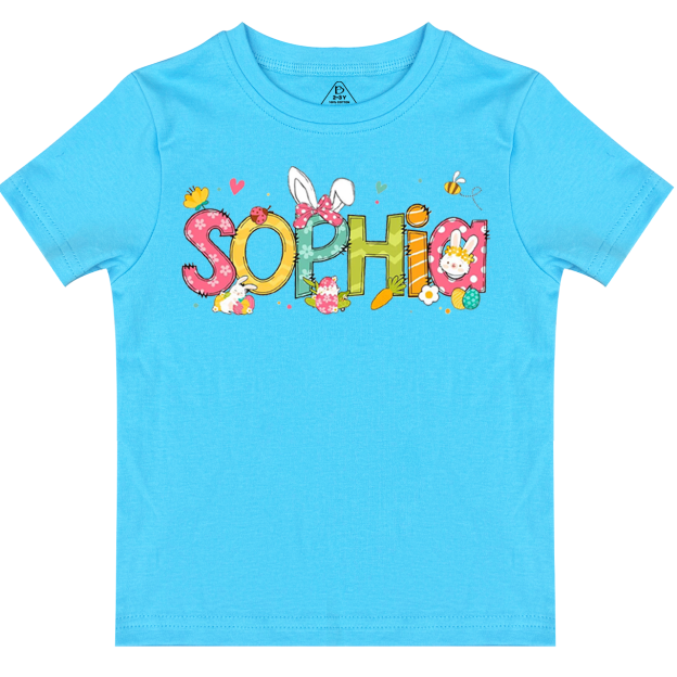 Personalized Alphabet Name Easter Toddler&Kid's Tees Beepumpkin