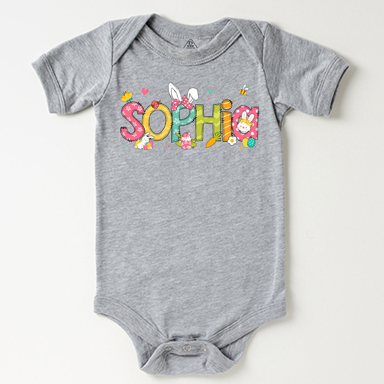 Personalized Alphabet Name Easter Bodysuit Beepumpkin