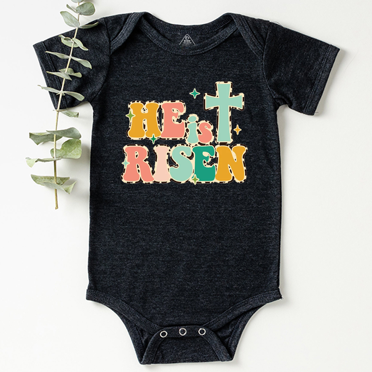 He Is Risen Easter Bodysuit Beepumpkin