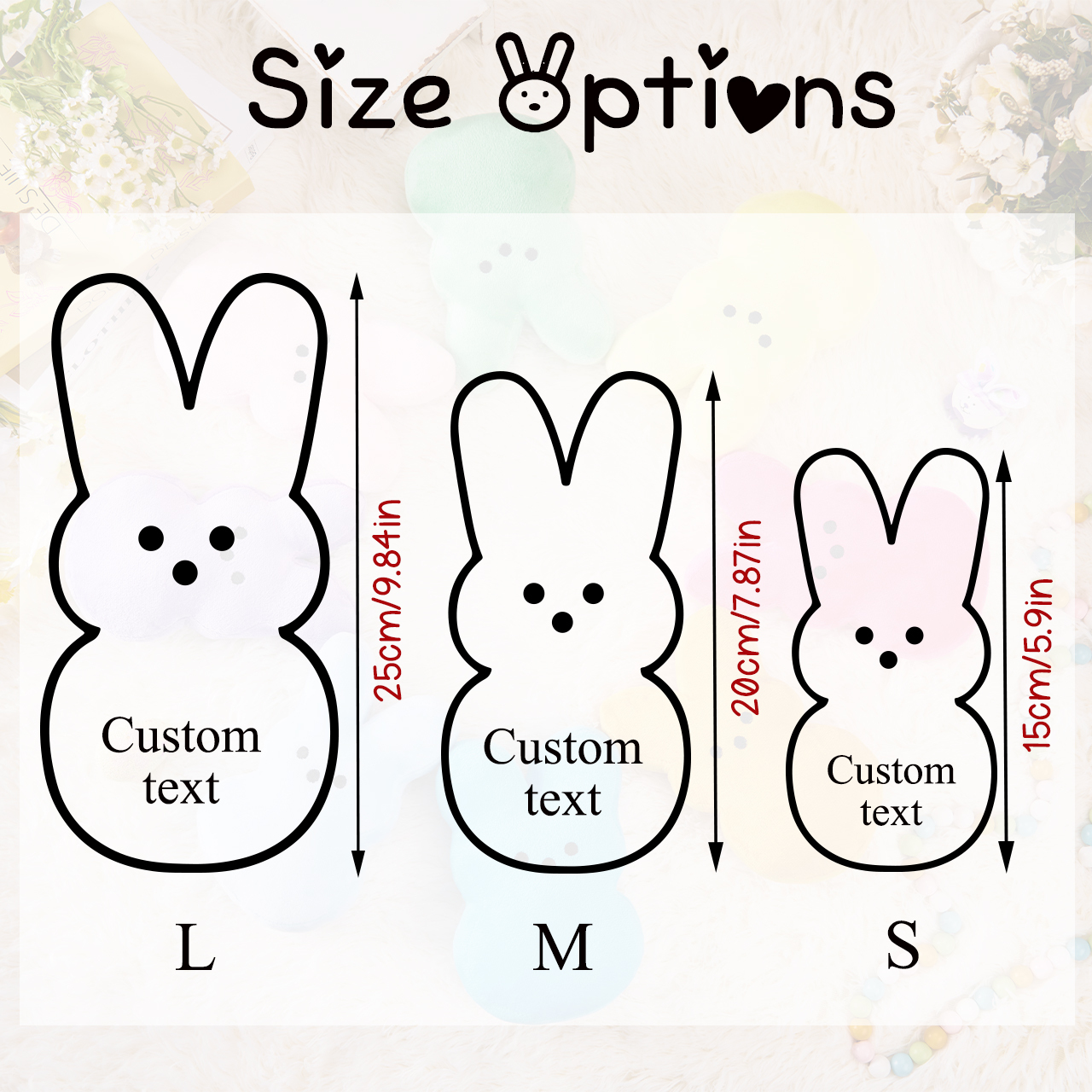 Personalized Easter Peeps Bunny Plush Toy