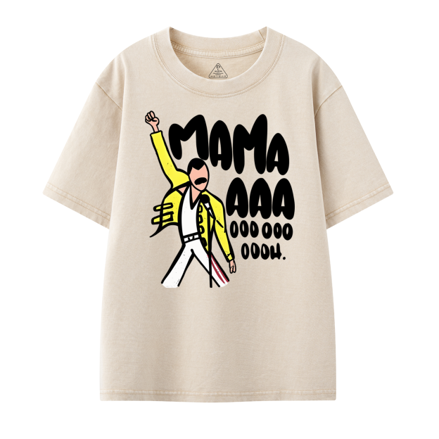 Mama Aaa Oooh Toddler&Kids Washed Tees          