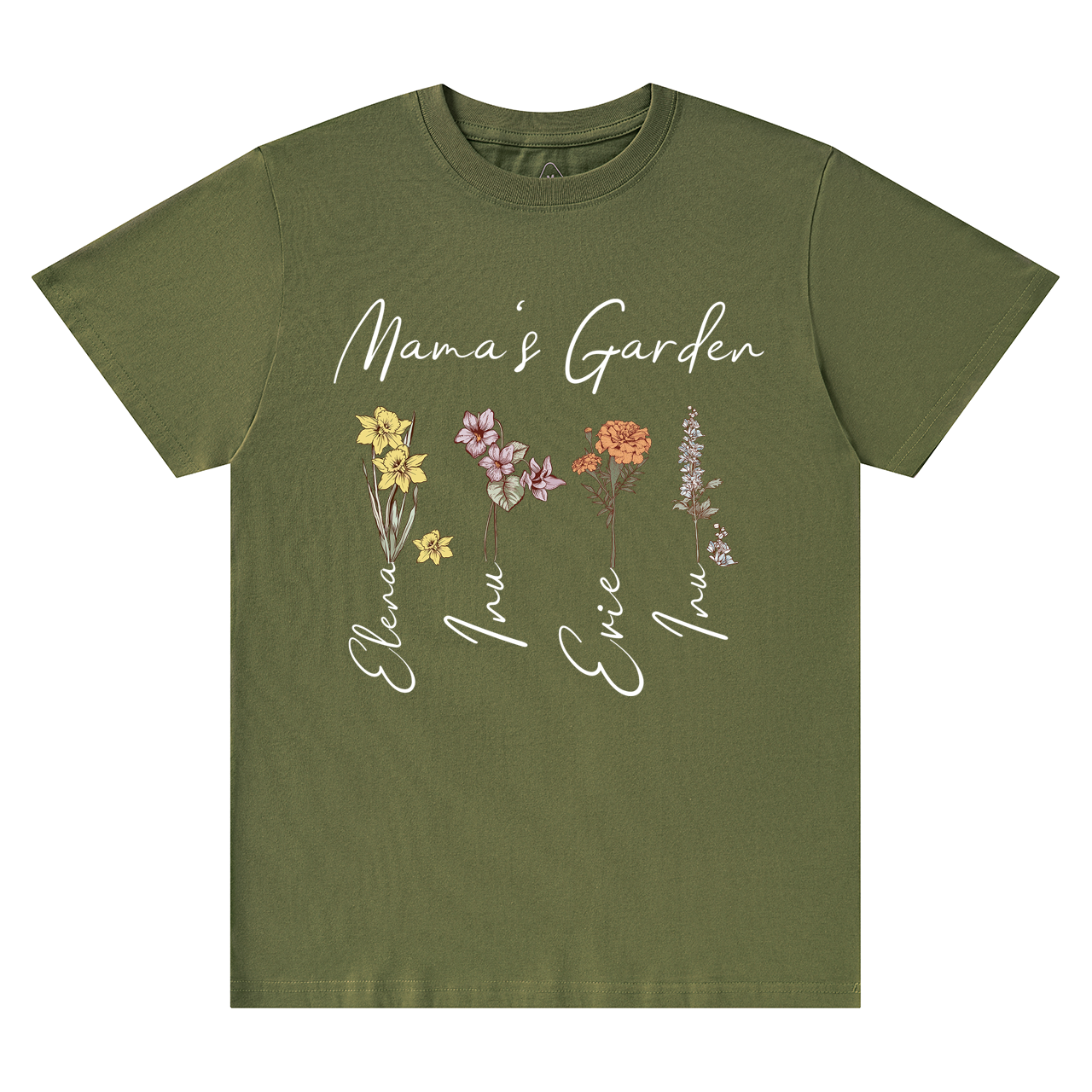 Mama's Birth Month Garden T-Shirts