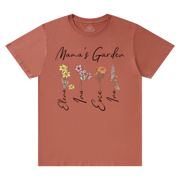 Mama's Birth Month Garden T-Shirts