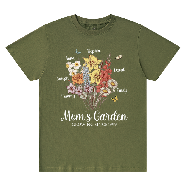 Personalized Mom's Garden T-Shirts