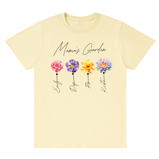 Personalized Kids Name Mama's Garden T-Shirts