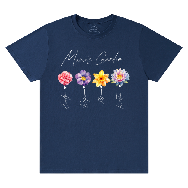 Personalized Kids Name Mama's Garden T-Shirts