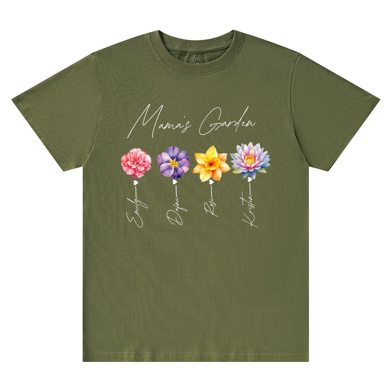 Personalized Kids Name Mama's Garden T-Shirts