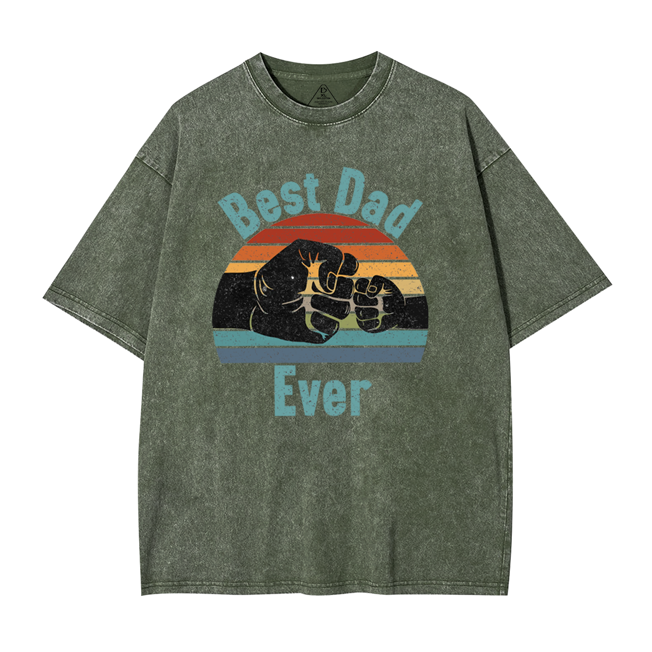 Best Dad Ever Dad Washed T-Shirts