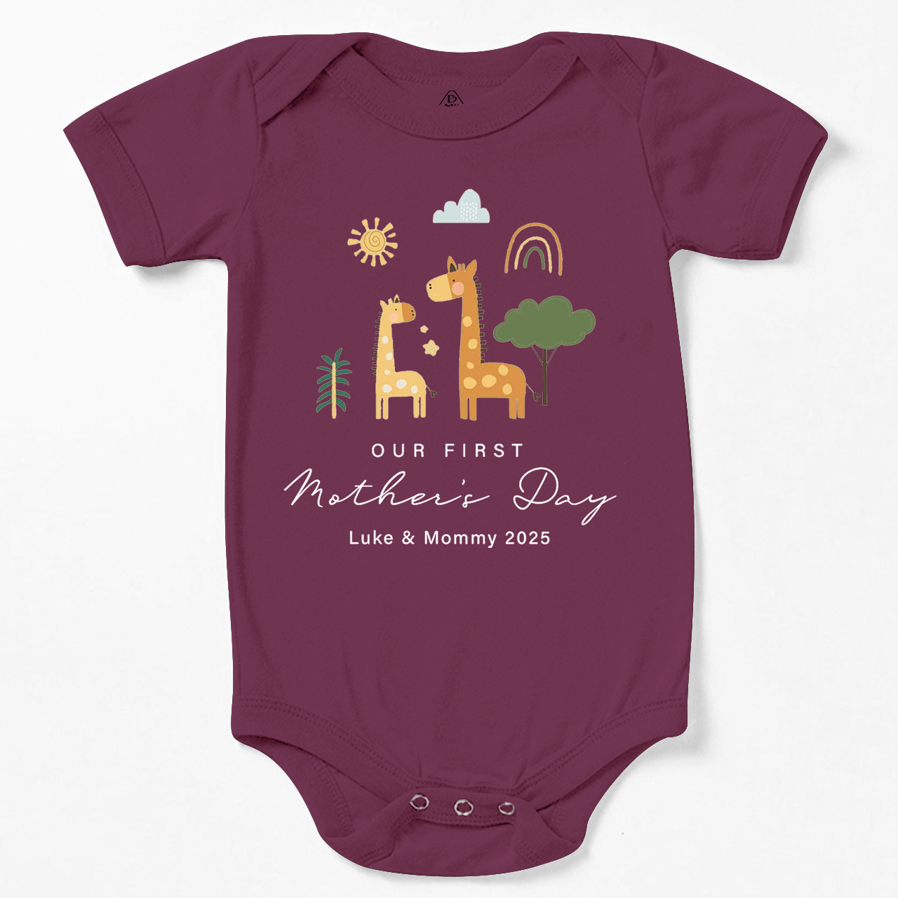 Personalized First Mother's Day Bodysuit Beepumpkin