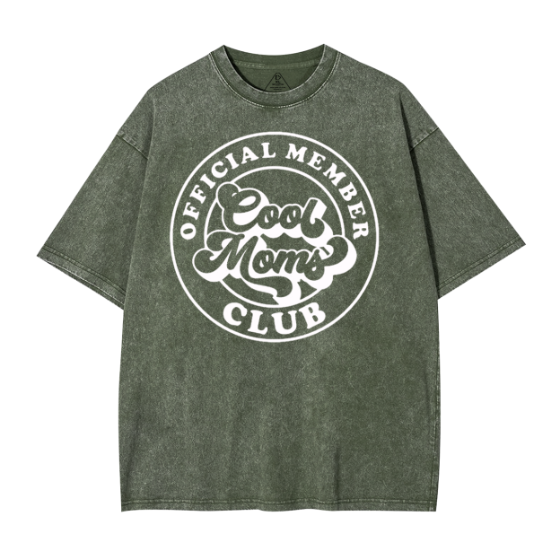 Official Member Cool Moms Club Washed T-Shirts