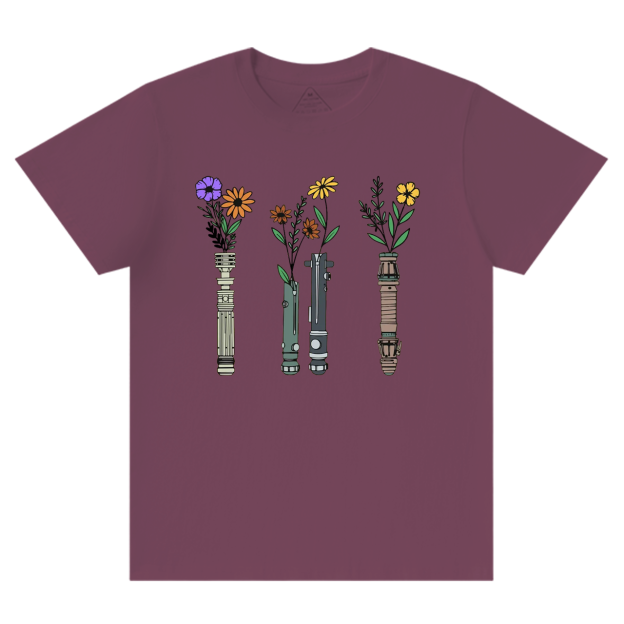 Floral Lightsaber SW Mama T-Shirts
