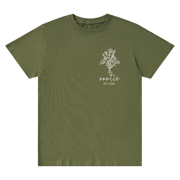 Personalize Auntie Est T-Shirts 
