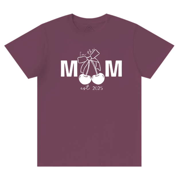 Personalized Mother's Day Cherry Bow T-Shirts