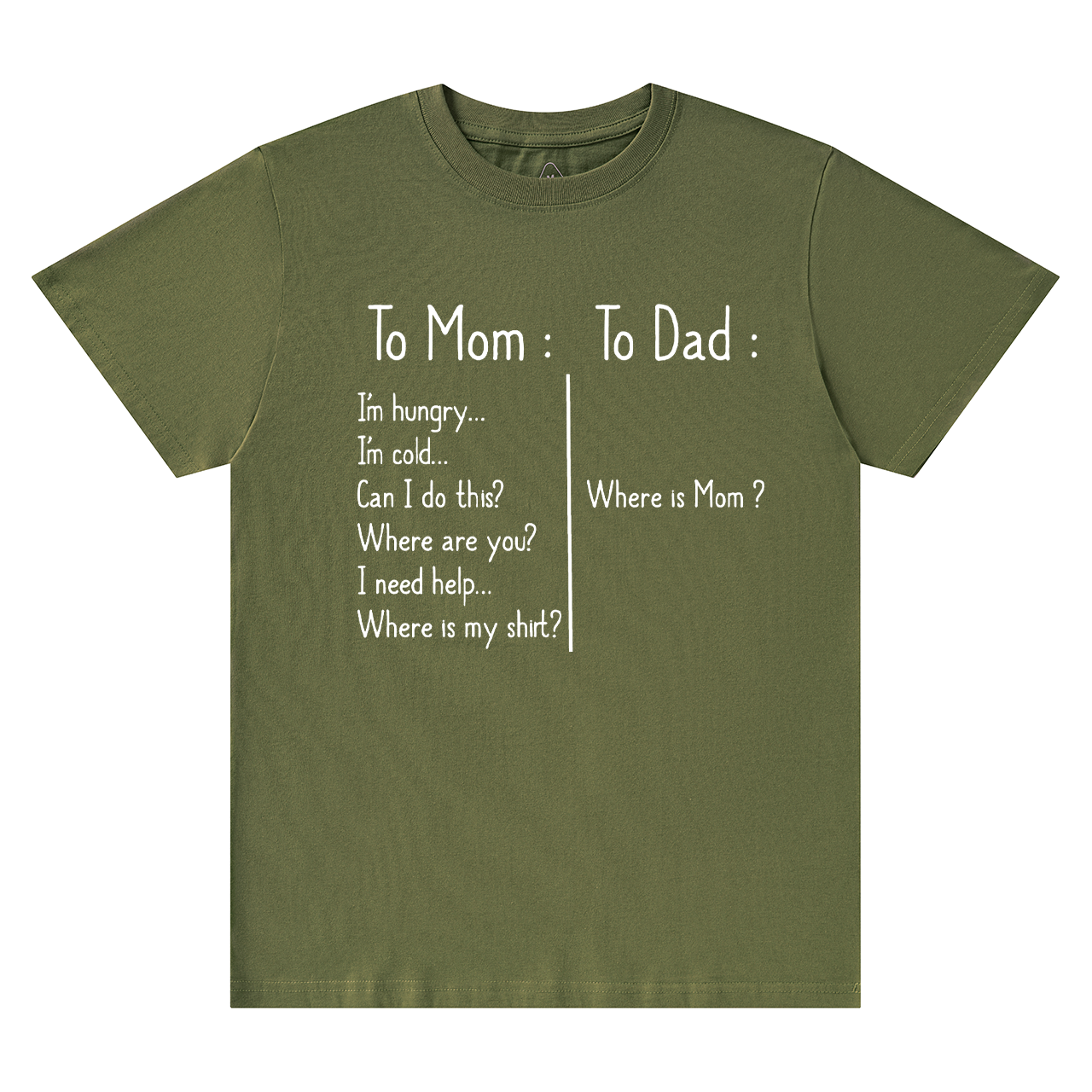 To Mom To Dad Mama T-Shirts