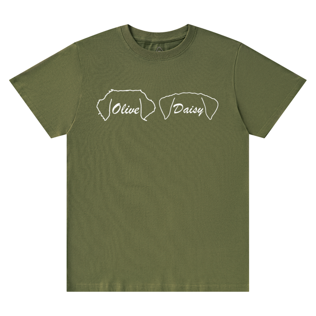 Personalized Dog Ears Mama T-Shirts