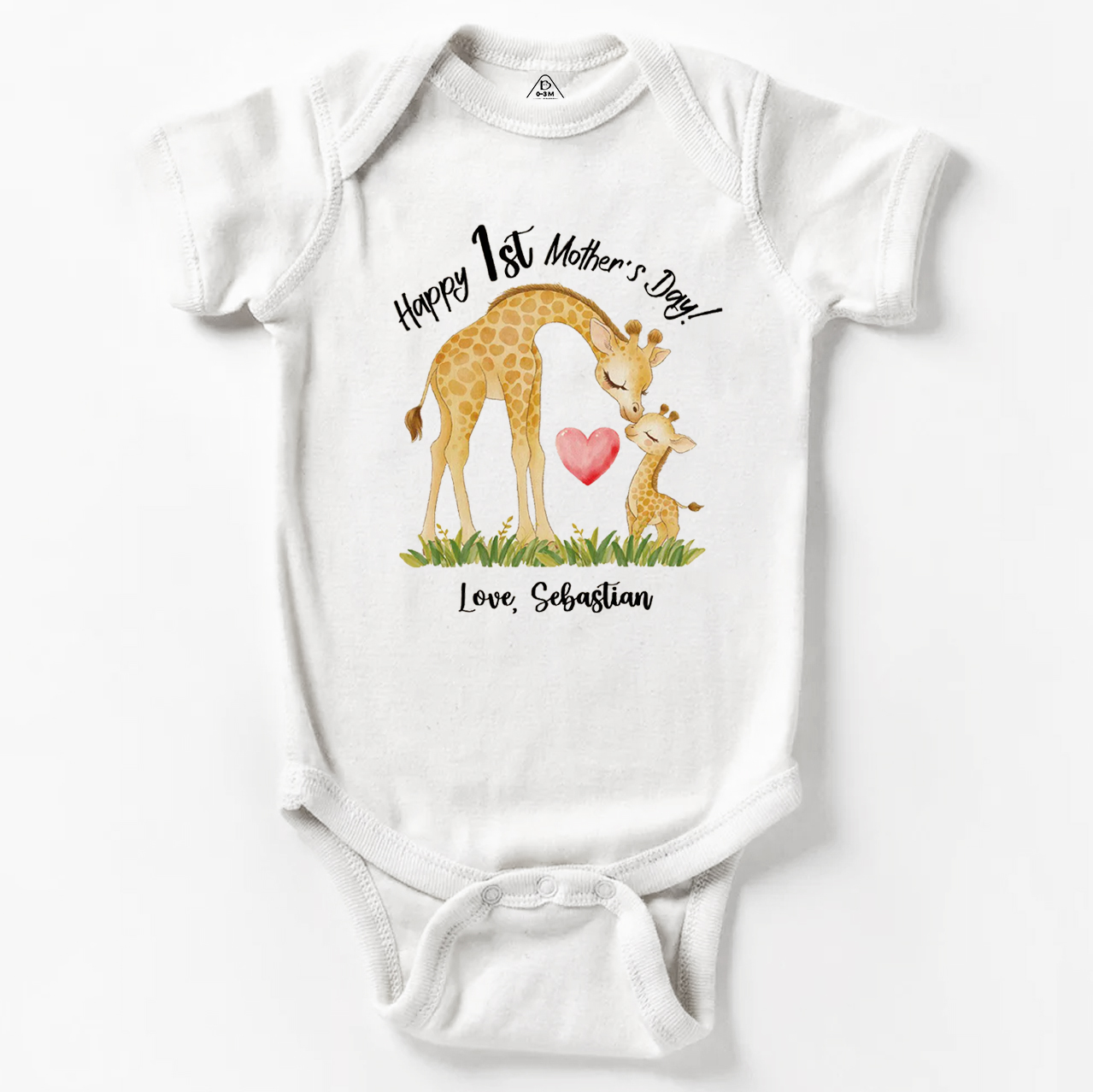 Personalized Mother's Day Giraffe Bodysuit Beepumpkin