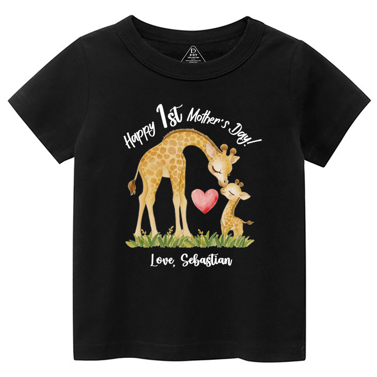 Personalized Mother's Day Giraffe Toddler&Kid's Tees Beepumpkin
