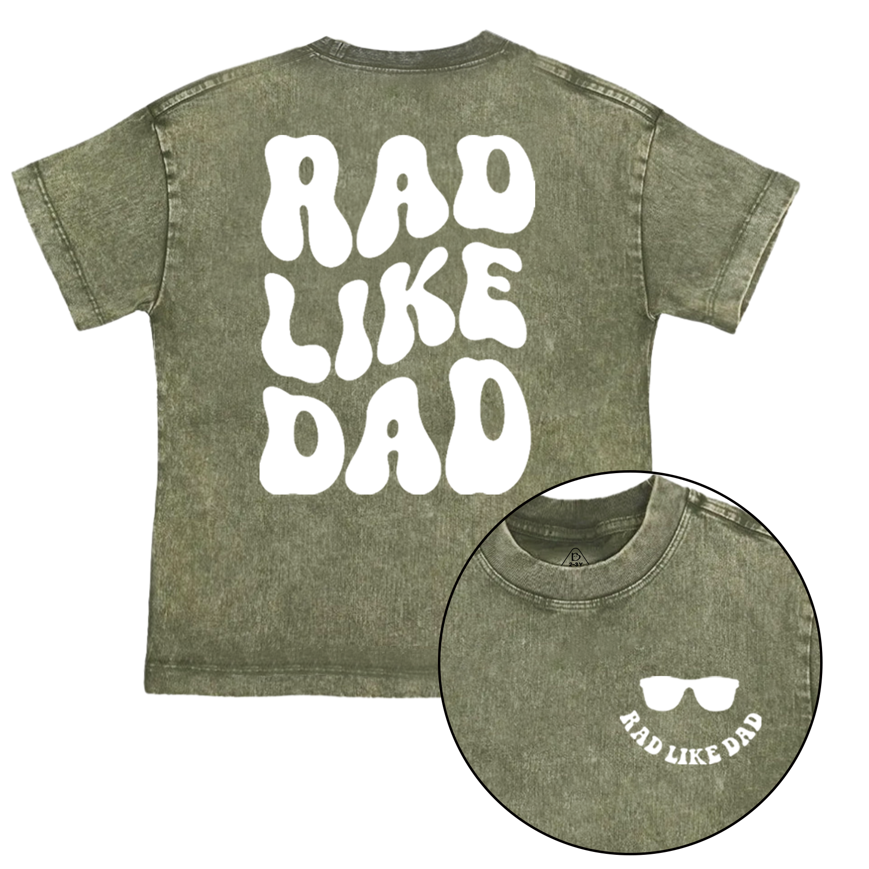 Rad Like Dad Toddler&Kids Washed Tees