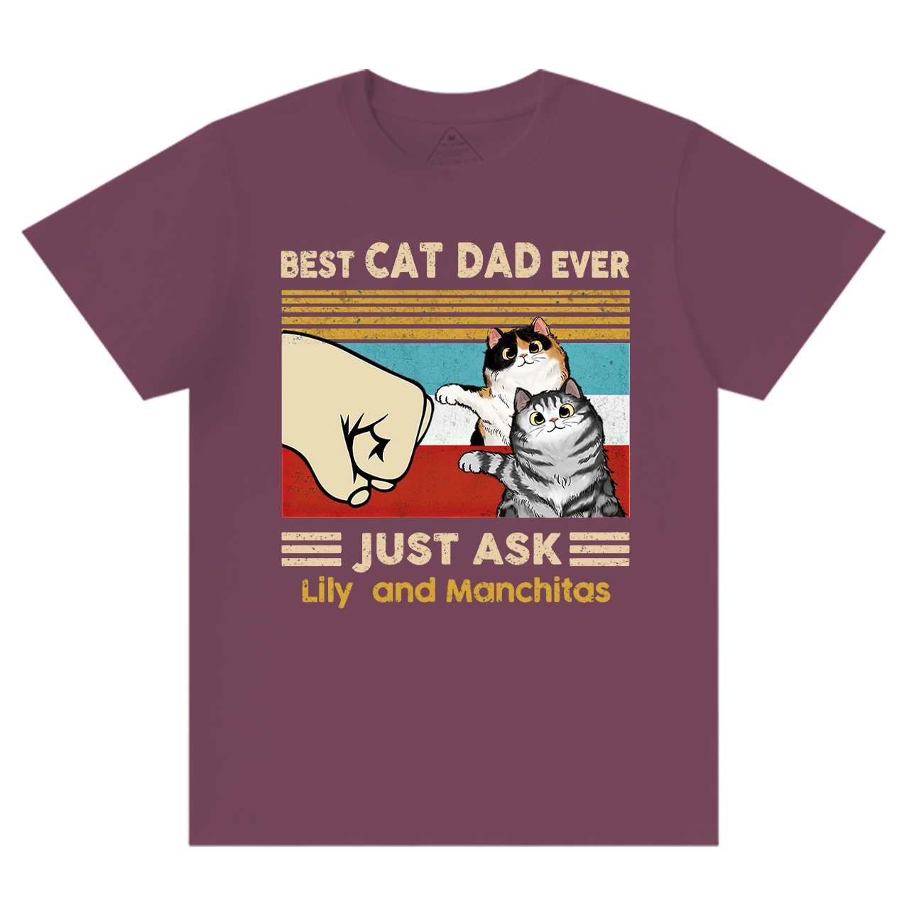 Personalized Best Cat Dad Ever T-shirt