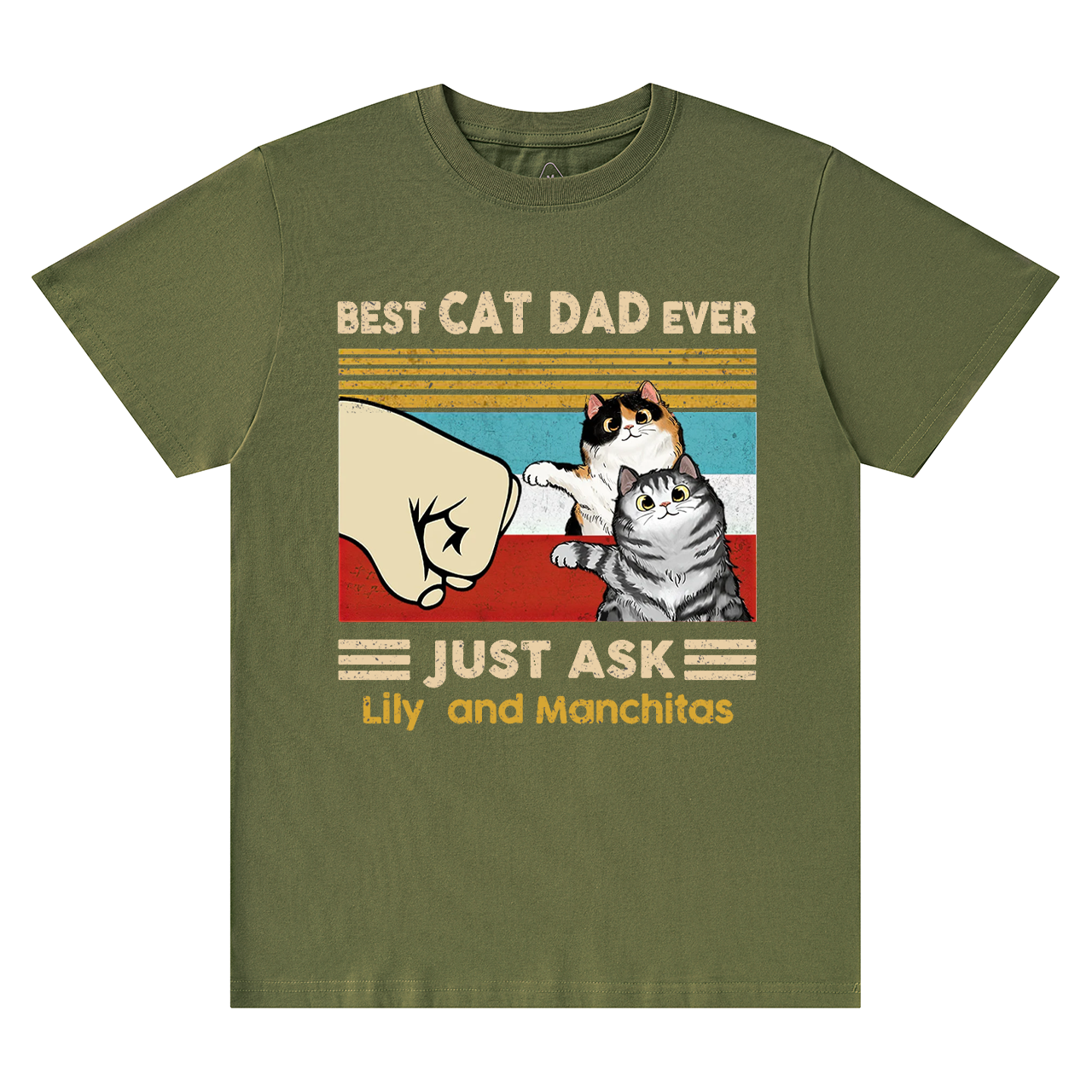 Personalized Best Cat Dad Ever T-shirt