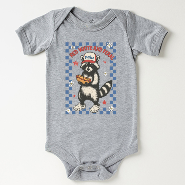 Red White And Feral Fourth Of July Bodysuit Beepumpkin