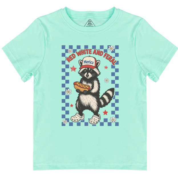 Red White And Feral Fourth Of July Toddler&Kid's Tees Beepumpkin 