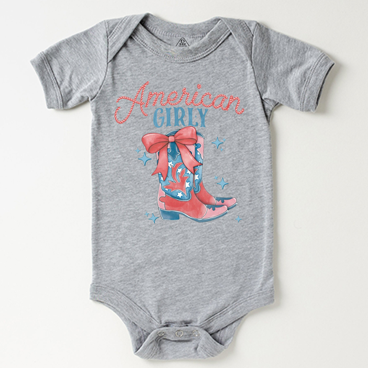 July 4th American Girly Cowgirl Bodysuit Beepumpkin