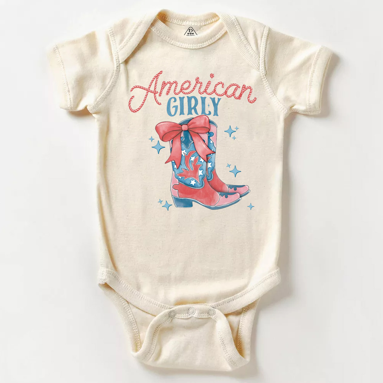 July 4th American Girly Cowgirl Bodysuit Beepumpkin