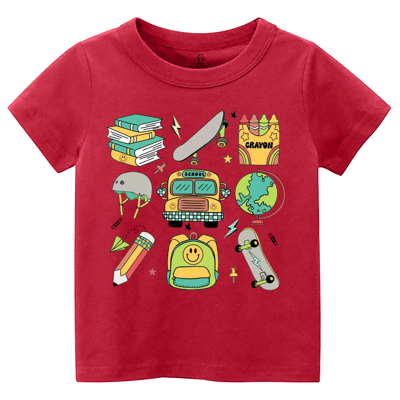 Boys Retro Back To School Toddler&Kid's Tees Beepumpkin 