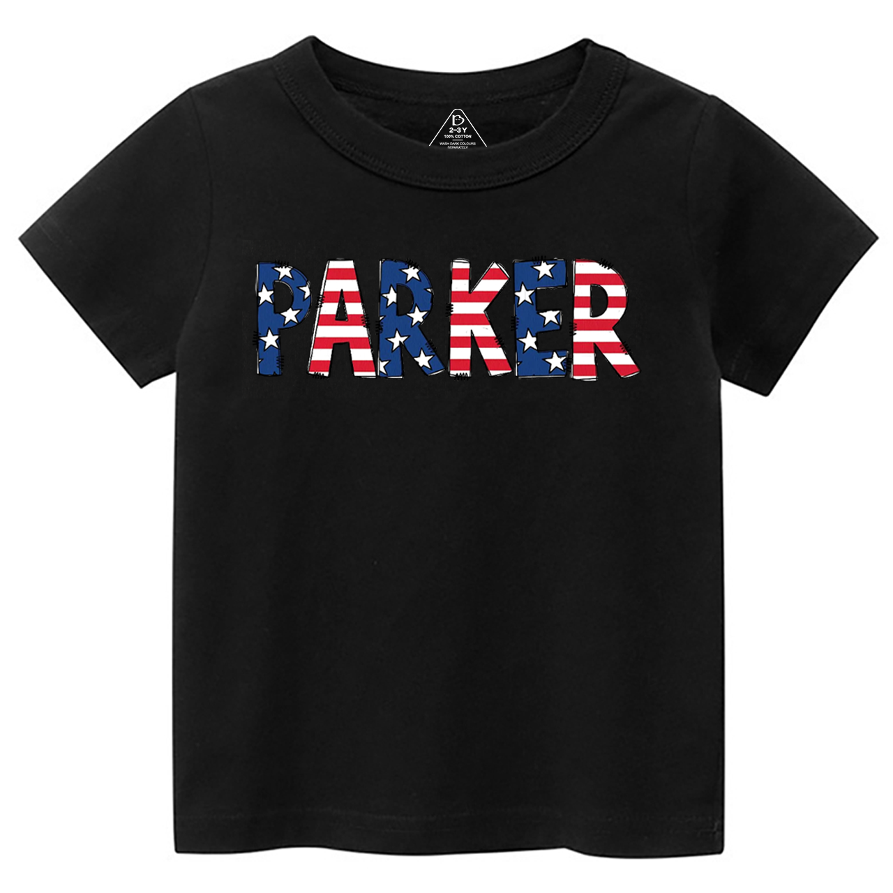 Personalized Name Patriotic Letters Toddler&Kid's Tees Beepumpkin 