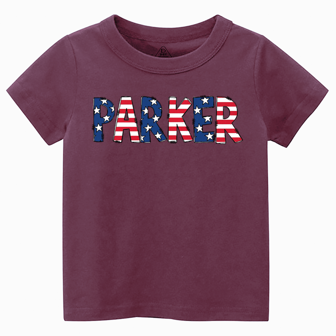 Personalized Name Patriotic Letters Toddler&Kid's Tees Beepumpkin 