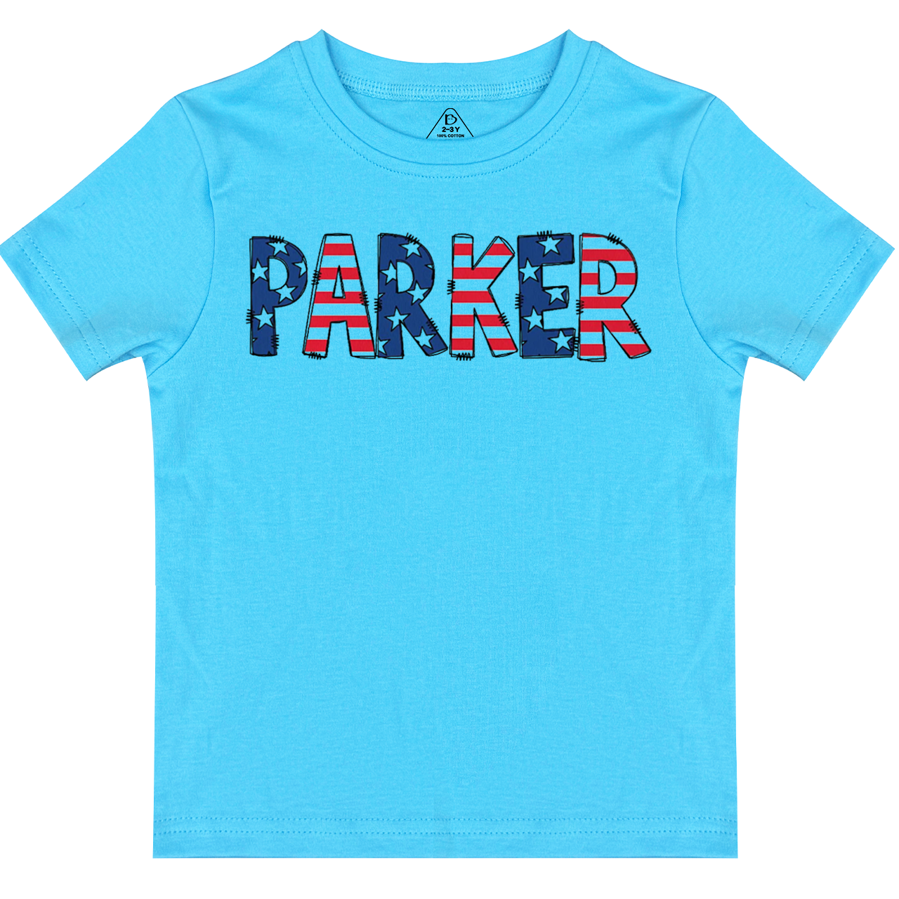Personalized Name Patriotic Letters Toddler&Kid's Tees Beepumpkin 