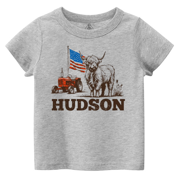 Cow American Flag Toddler&Kid's Tees Beepumpkin 