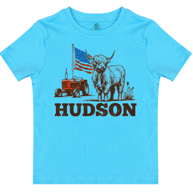 Cow American Flag Toddler&Kid's Tees Beepumpkin 