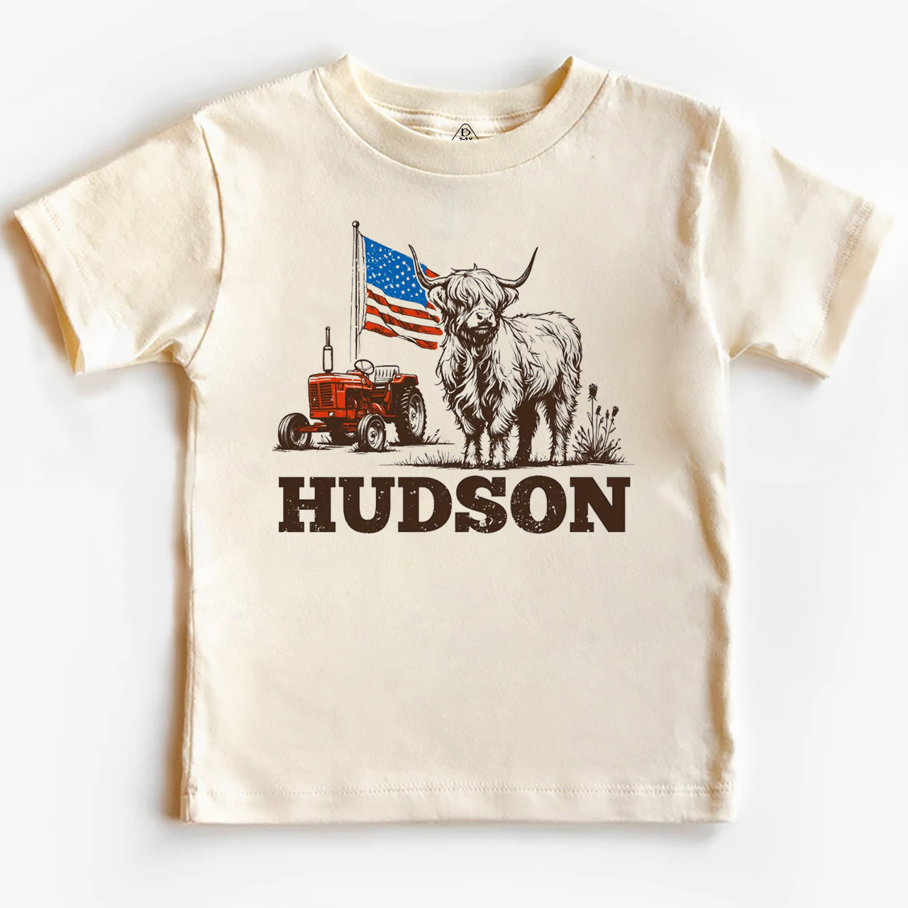 Cow American Flag Toddler&Kid's Tees Beepumpkin 