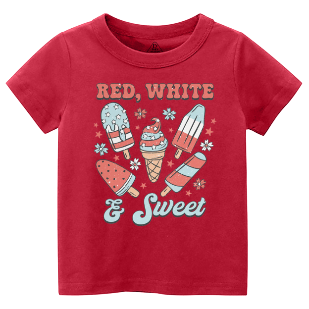Red White And Sweet Toddler&Kid's Tees Beepumpkin 