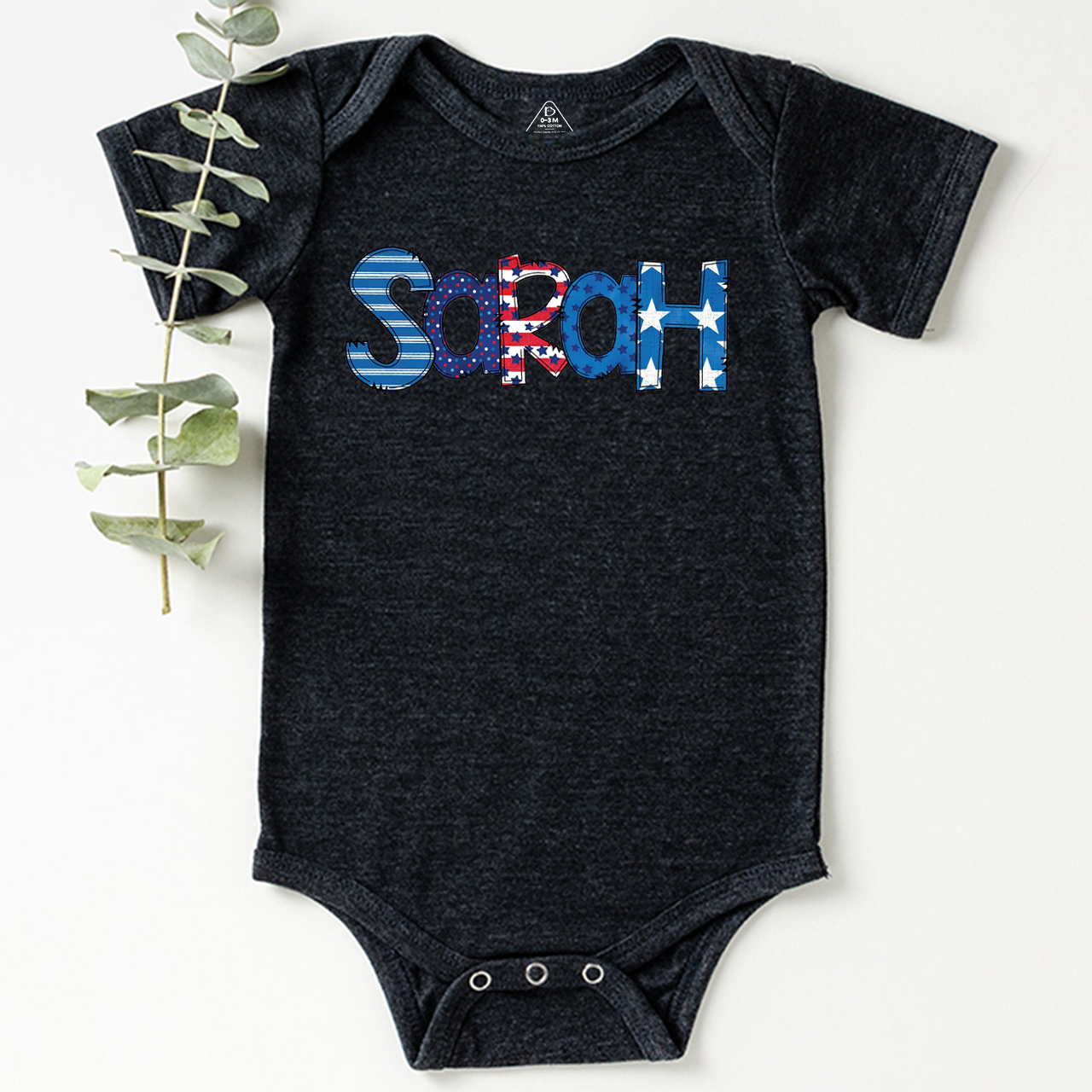 Personalized Name Fourth Of July Bodysuit Beepumpkin