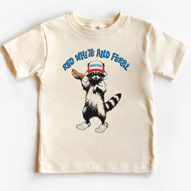 Red White And Feral Toddler&Kid's Tees Beepumpkin 