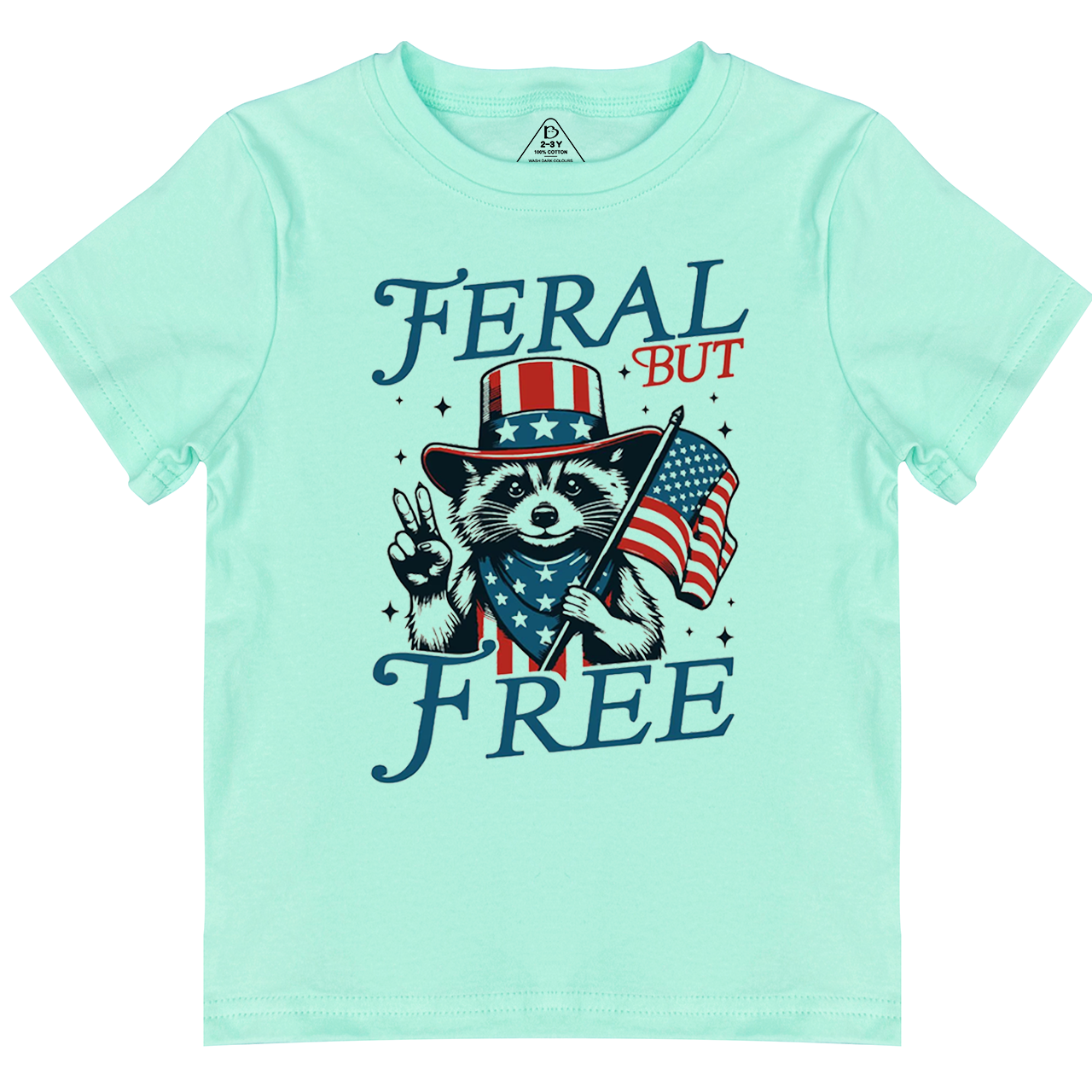 Feral But Free Fourth Of July Toddler&Kid's Tees Beepumpkin 