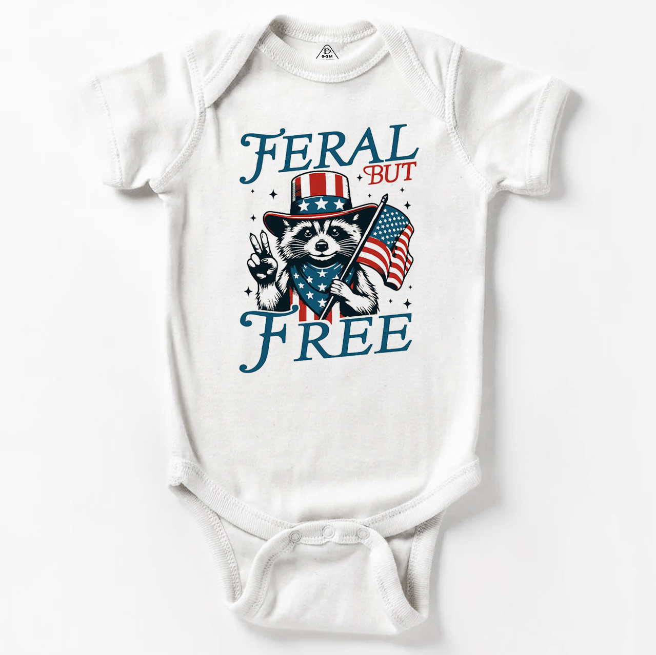 Feral But Free Fourth Of July Bodysuit Beepumpkin