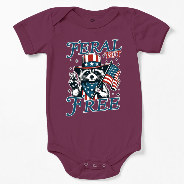 Feral But Free Fourth Of July Bodysuit Beepumpkin