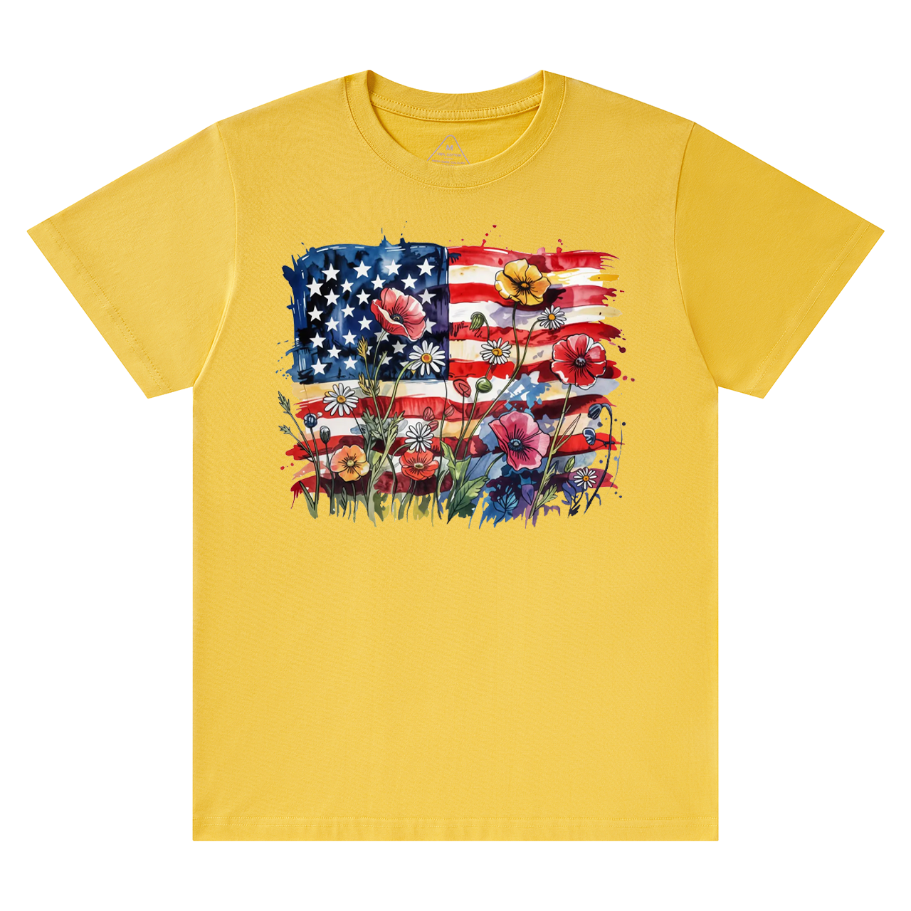 American Flag Floral Mama T-Shirts
